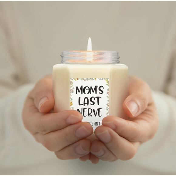 Candle for Mom Lavender Soy Mothers Day Gift Glass Jar Funny Joke Last Nerve - Picture 8 of 9